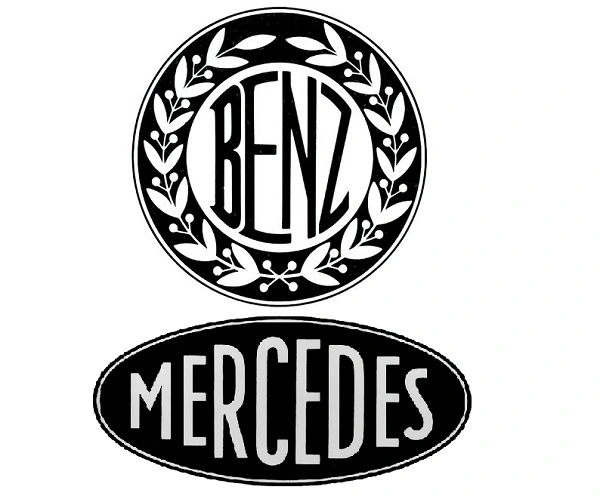 Benz ve Mercedes eski logoları.